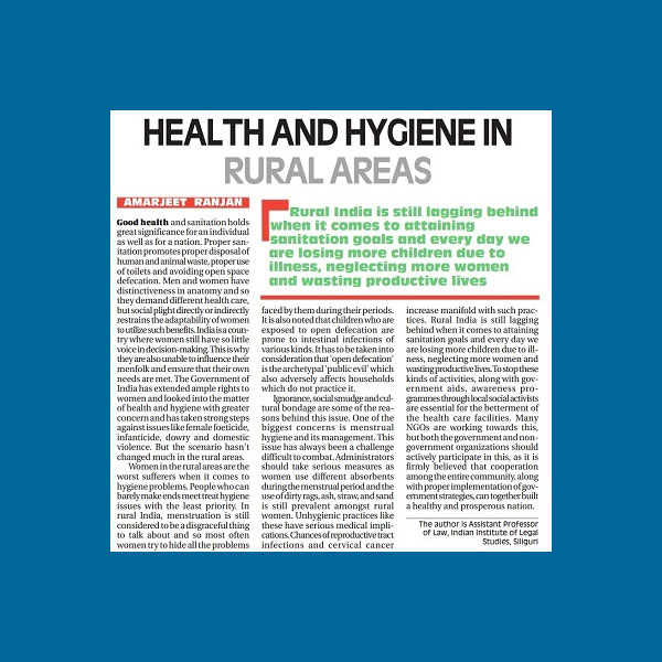 Health and Hygiene in Rural Areas