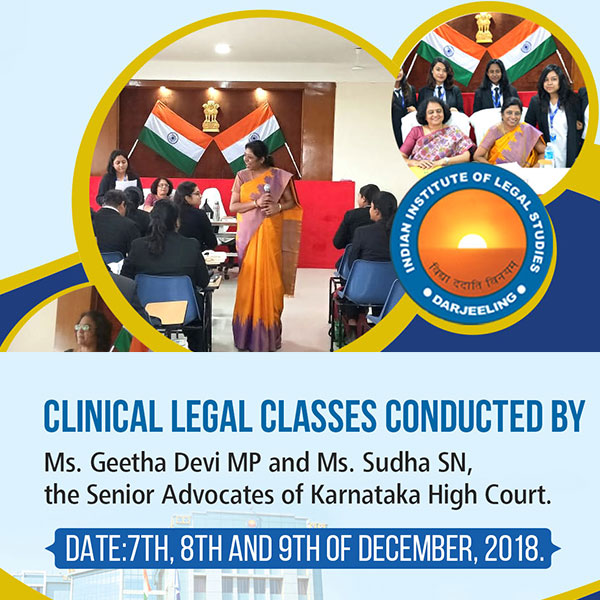 Indian Institute of Legal Studies is organizing Clinical Legal Classes for the students