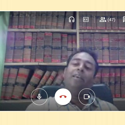 Online Guest Lecture by Mr. Bikramaditya Ghose