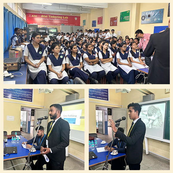 Free Legal Aid Awareness Session conducted at BSF Senior Secondary Residential School, Kadamtala on 15-05-2023