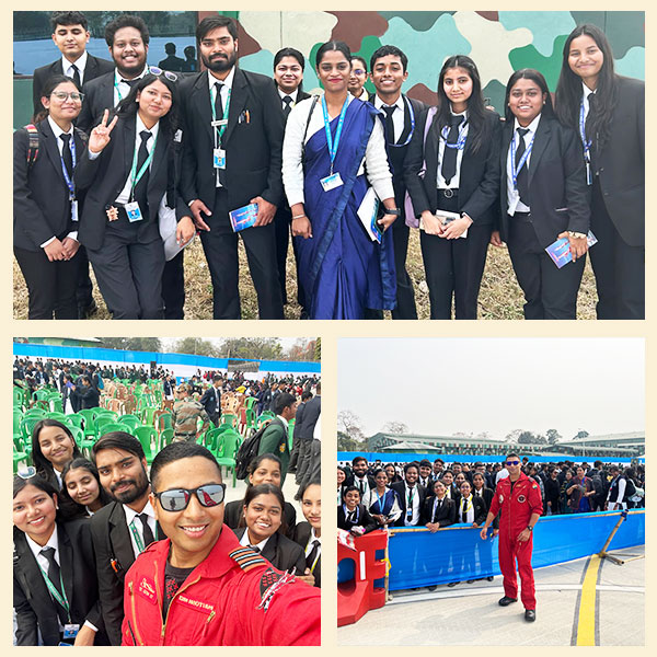 Indian Institute of Legal Studies, Siliguri Students Witnessed Air Show of Indian Air Force Surya Kiran Aerobatic Team