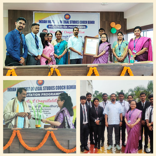 Felicitation of Shri Joyjit Choudhury, The First Additional Advocate General, Government of West Bengal, Hon'ble High Court at Calcutta Circuit Bench of Jalpaiguri